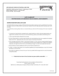 Ny 723 Life Claim Kit Fillable 8 25