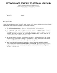 Electronic Funds Transfer Form Licobny
