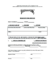 Request For Service Form Licobny